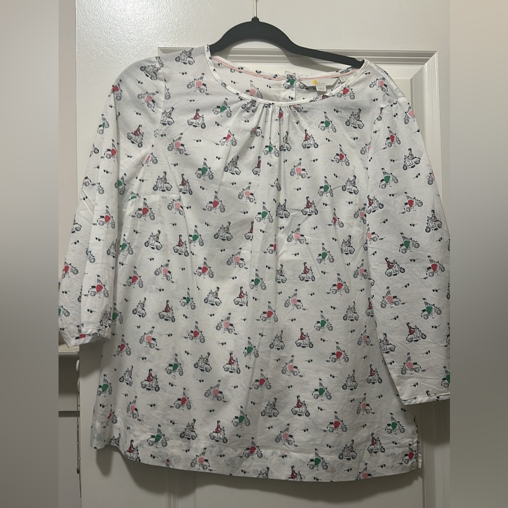 Boden moped cotton blouse top size 8